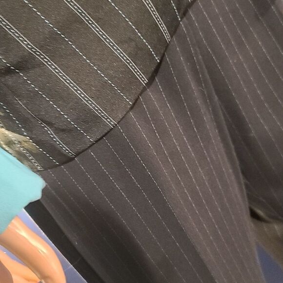 Black pants suit with blue stripes - Picture 5 of 14